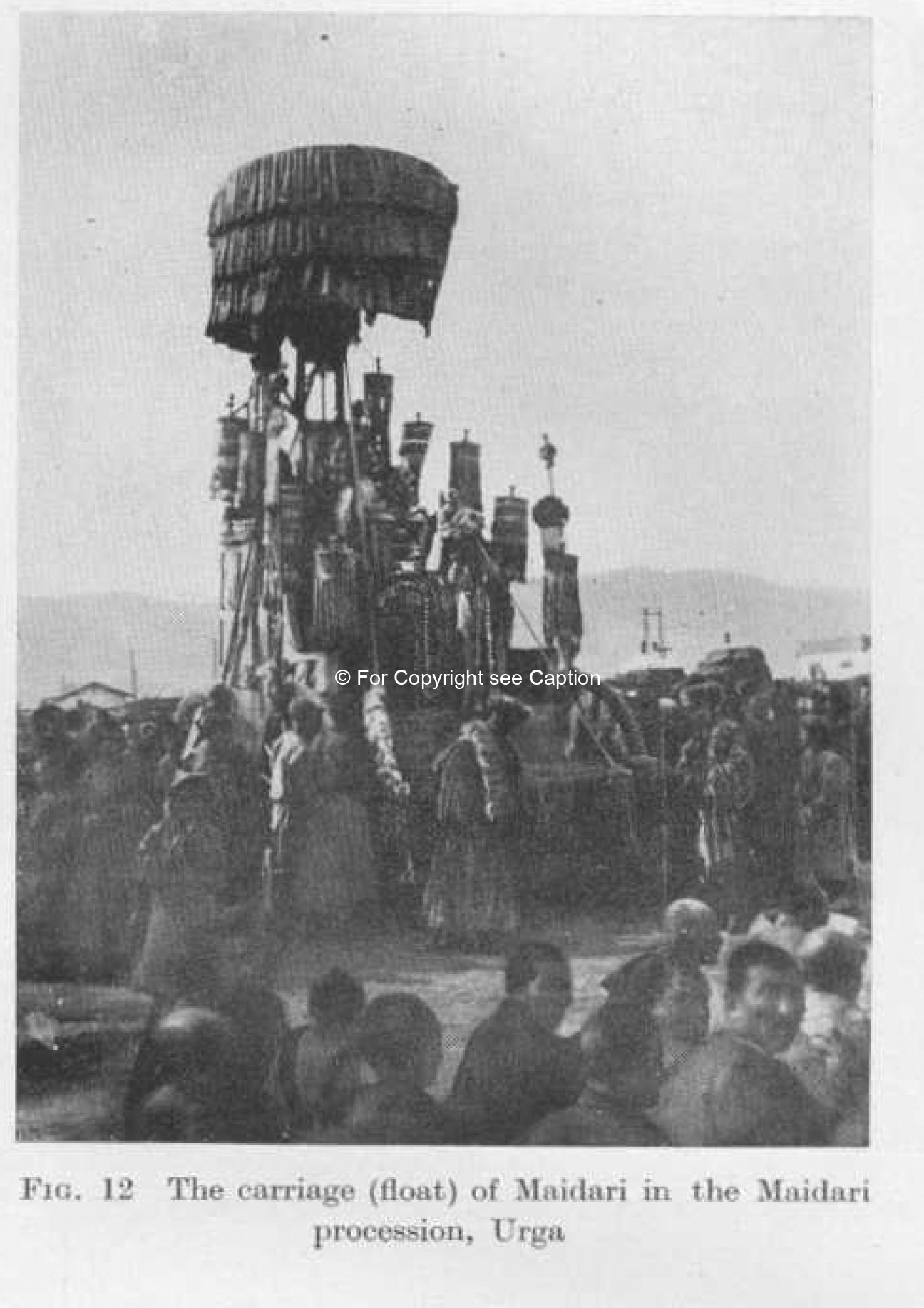 Maitreya procession. Consten, H., Lamaism in Mongolia.